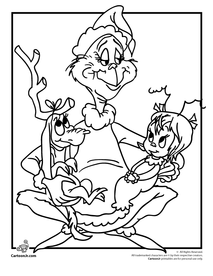 Plansa de colorat cu Grinch 30 24